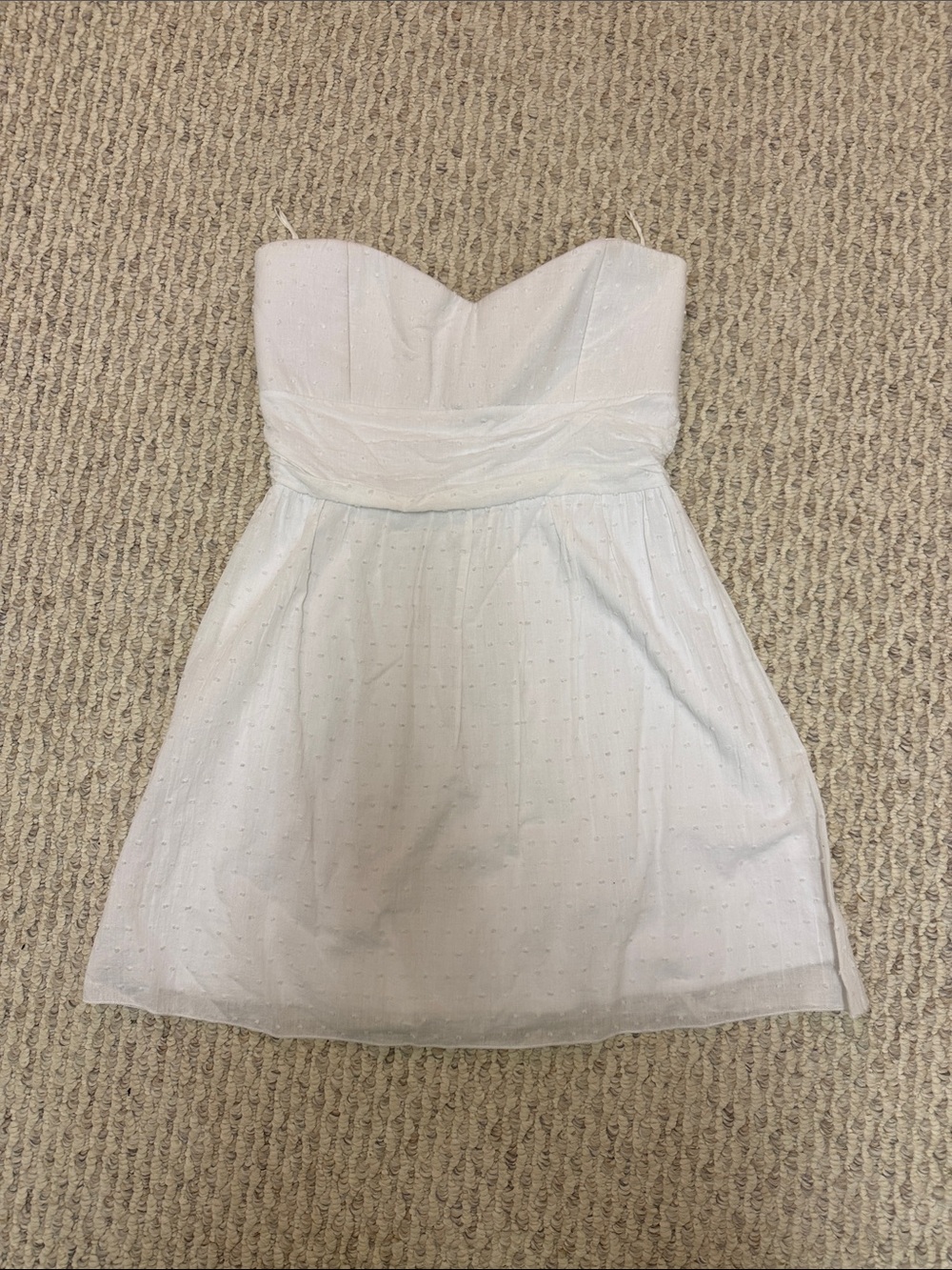 Strapless White Party Dress